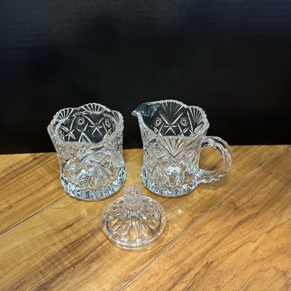 Crystal Sugar and Creamer Set - Picture 3 of 5